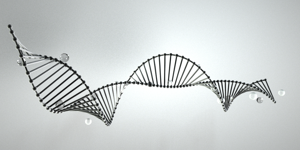 c4d科技感dna基因链