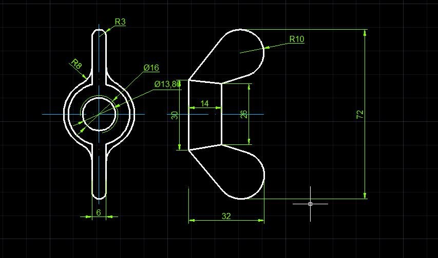 cad-螺母的零件图