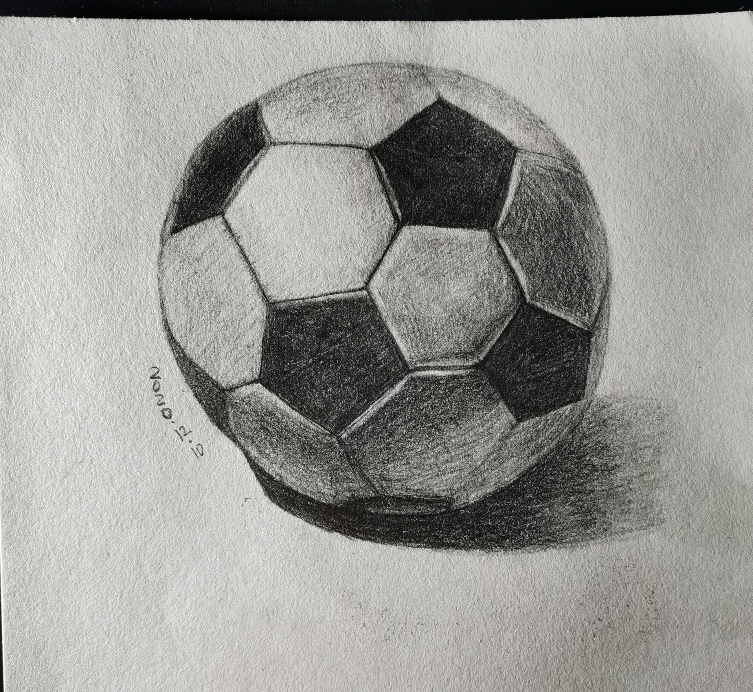 铅笔素描静物系列课足球