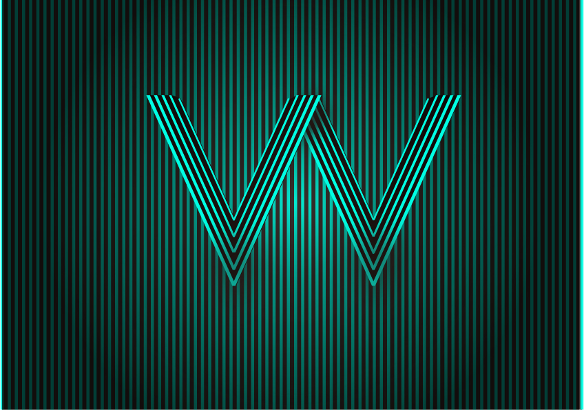 ai-立体w文字效果