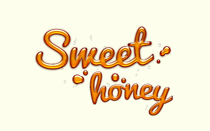 ps-sweet honey - 字体设计教程 - 虎课网