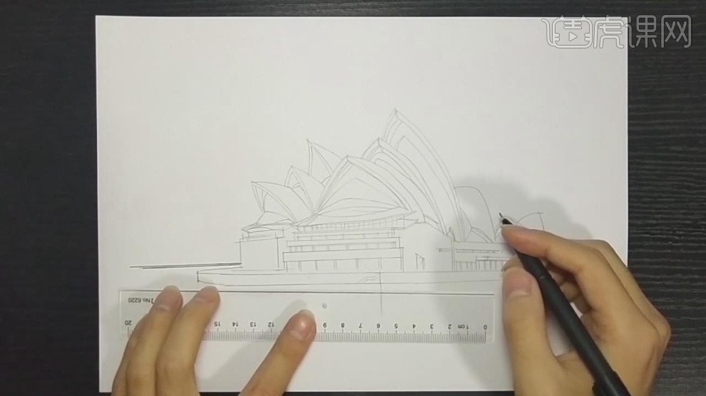 马克笔悉尼歌剧院建筑表现线稿篇