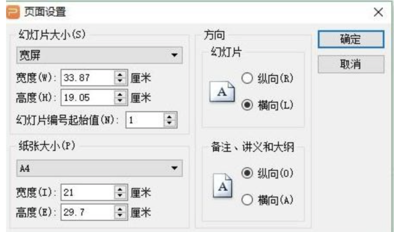 ppt设置纸张大小