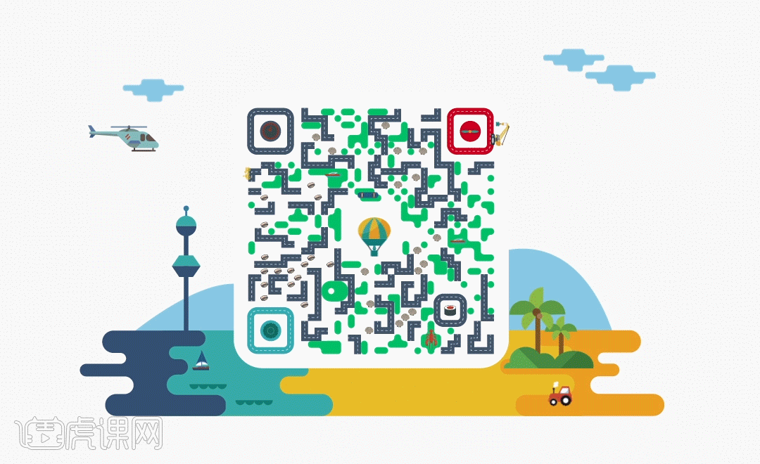 ai ae-虎课网创意动态二维码设计 二维码(大家来扫我)