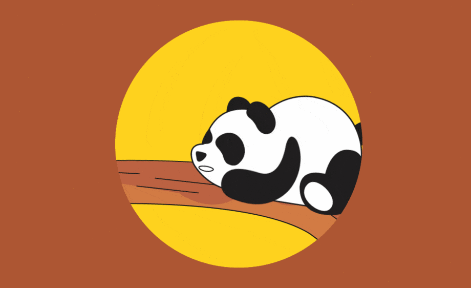 ai ae-慵懒熊猫动效