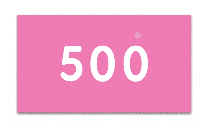 principle sketch-网页界面数字500动效