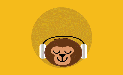 ae ai-mg动画-听音乐的猴子