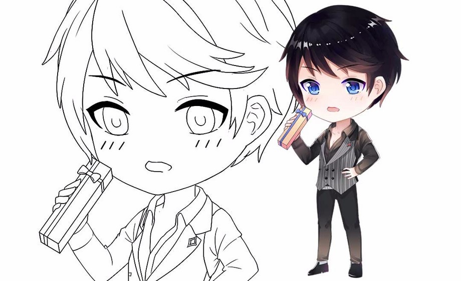 sai-李泽言-q版同人绘画视频教程_绘画插画-虎课网