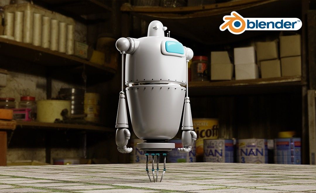 Blender-建模篇-卡通大白机器人
