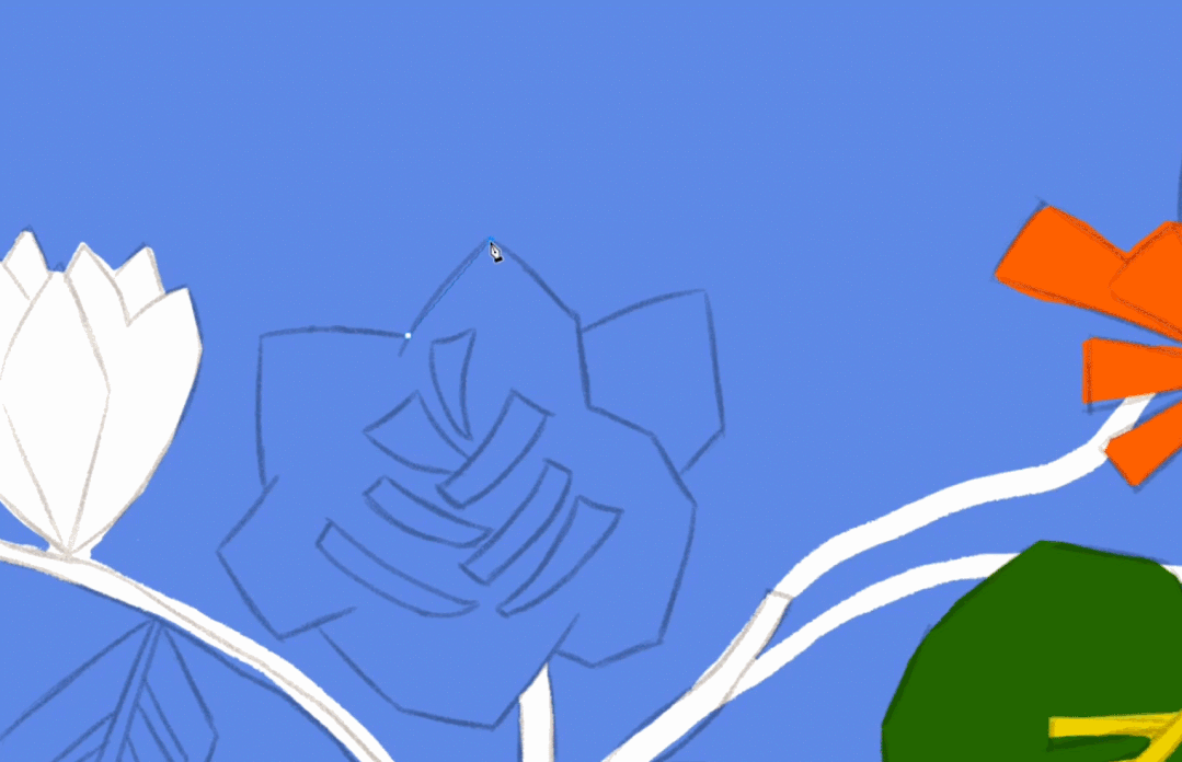 剩下的部分根据上面的方式上色,色稿就完成了.接下来给画面增加细节.