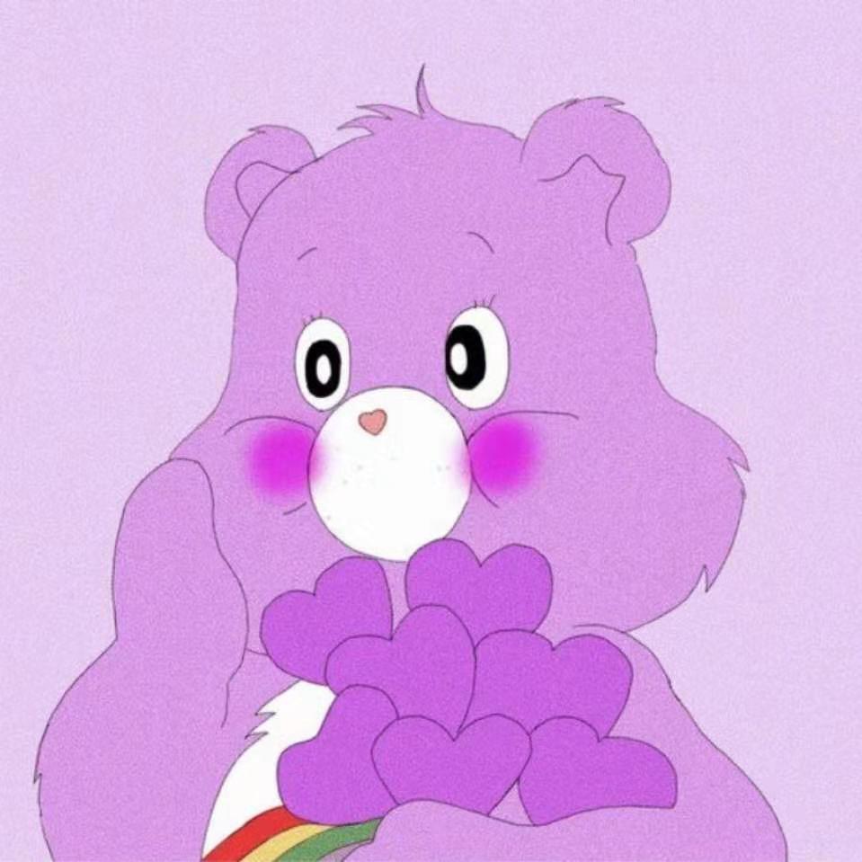 ins小熊软糖壁纸紫色图片