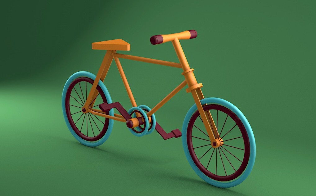 c4d-简单自行车模型制作[图片]-来自腾龙的动态 - 虎课网