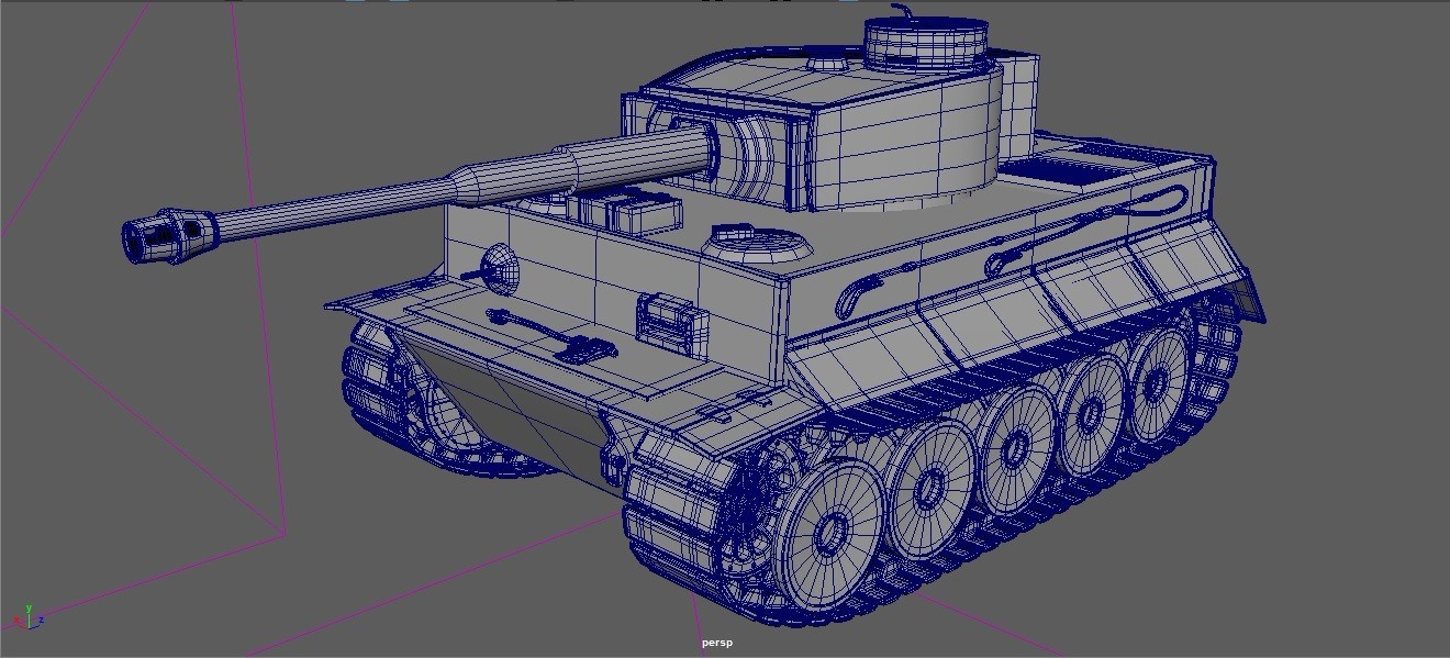 maya-道具制作-虎式坦克(8)来源于此课程讲师:kk老师2019-02-08 01:06