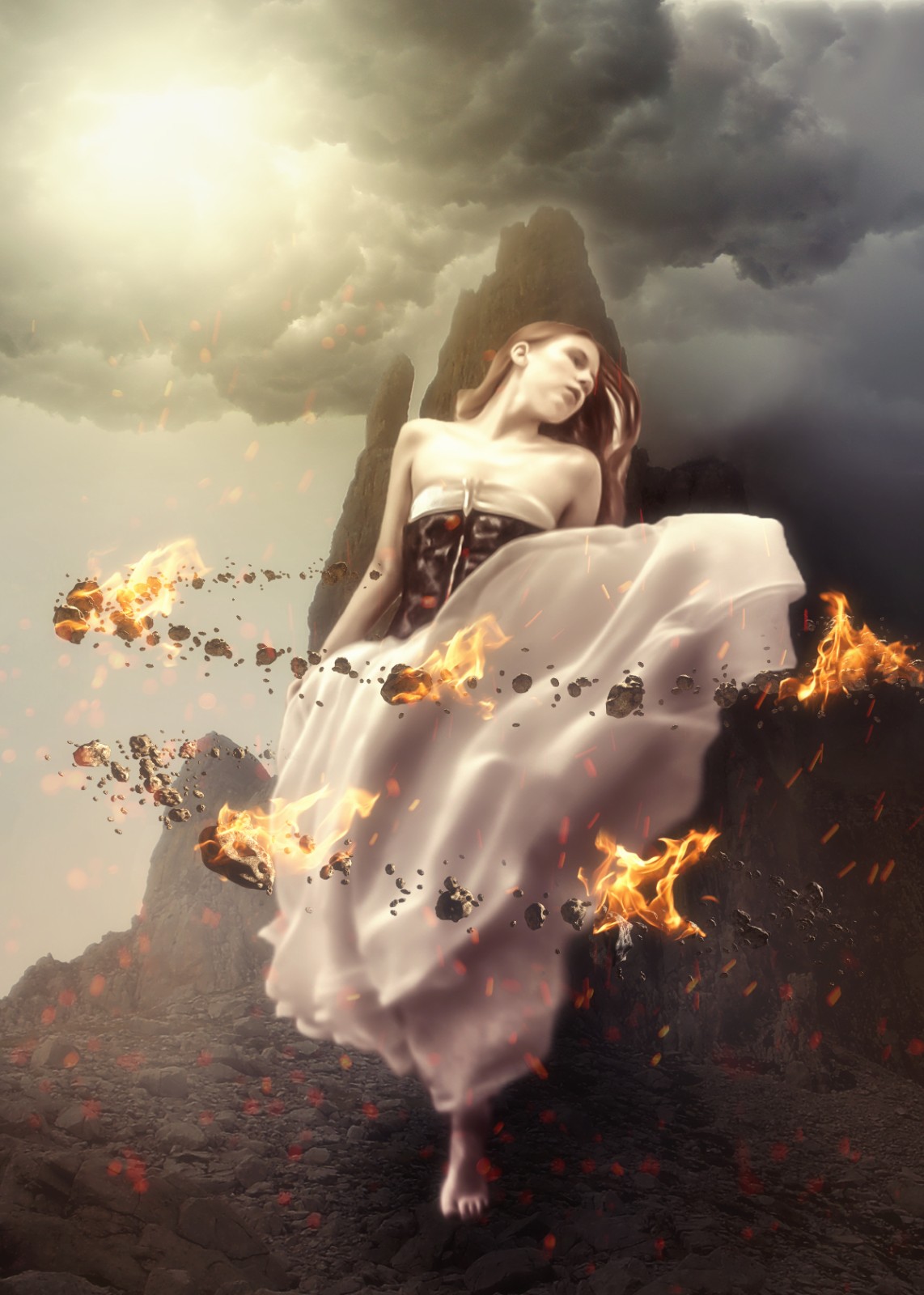 首页 图像合成 ps-超现实风火山舞者都是夜归人 适中 感觉我这个人物