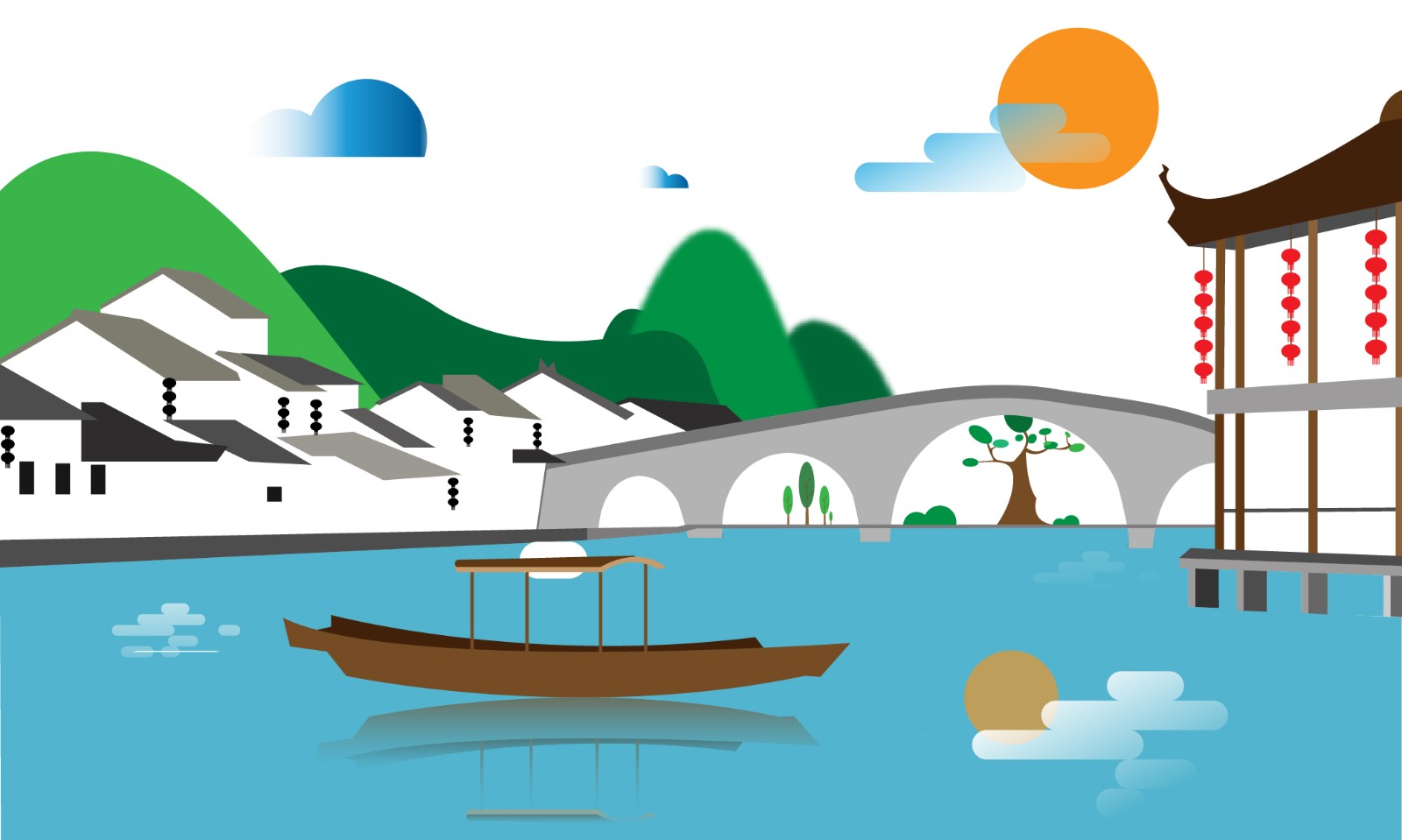 ai-江南水乡风景插画绘制来源于此课程讲师:铜角大王2019-04-12 11:09