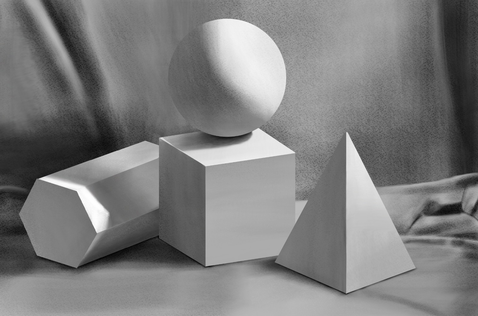 ps-板绘-石膏几何体组合中级(二)来源于此课程讲师:汽酒2019-09-05 01