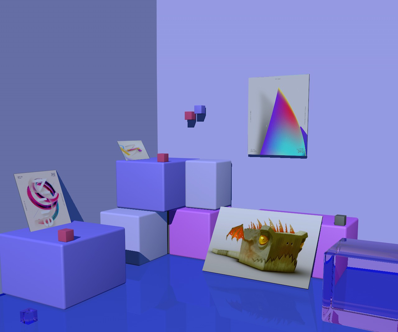 c4d-家居室内展示小场景