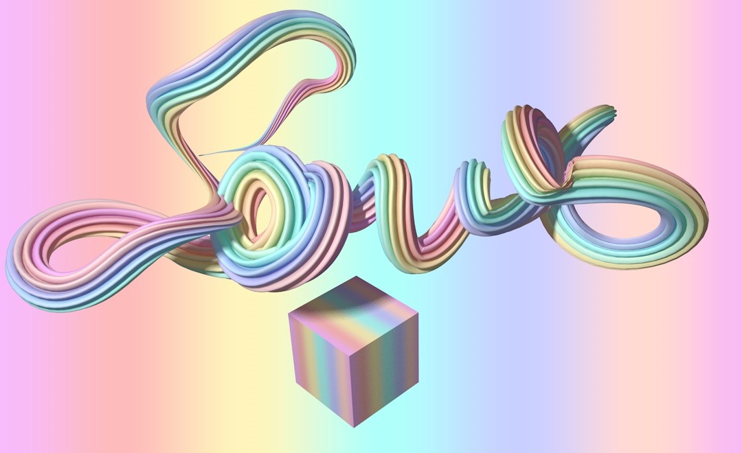 c4d ps-教你做軟萌彩虹字