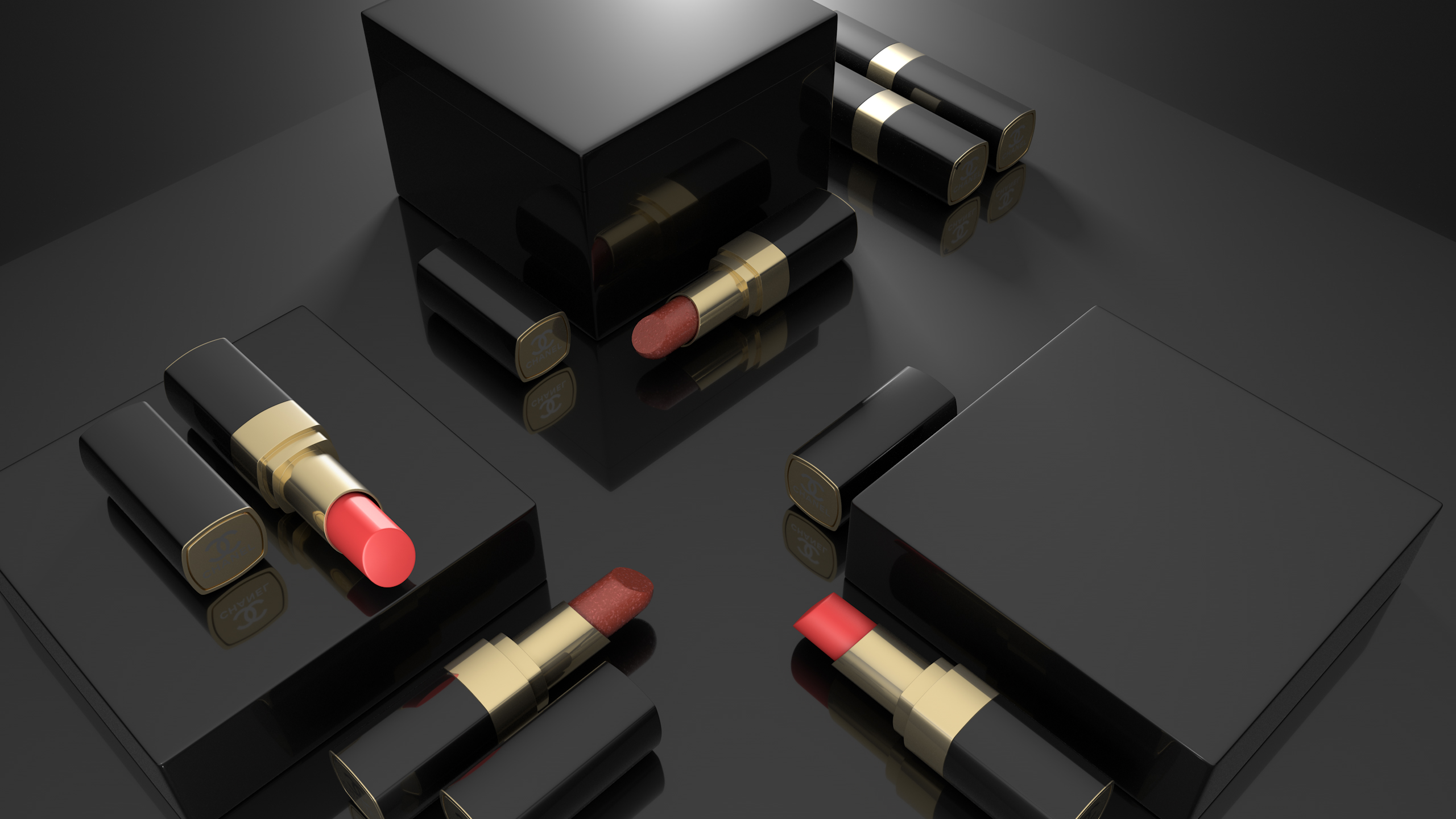 c4d-高档口红产品展示场景(下集)-渲染后期