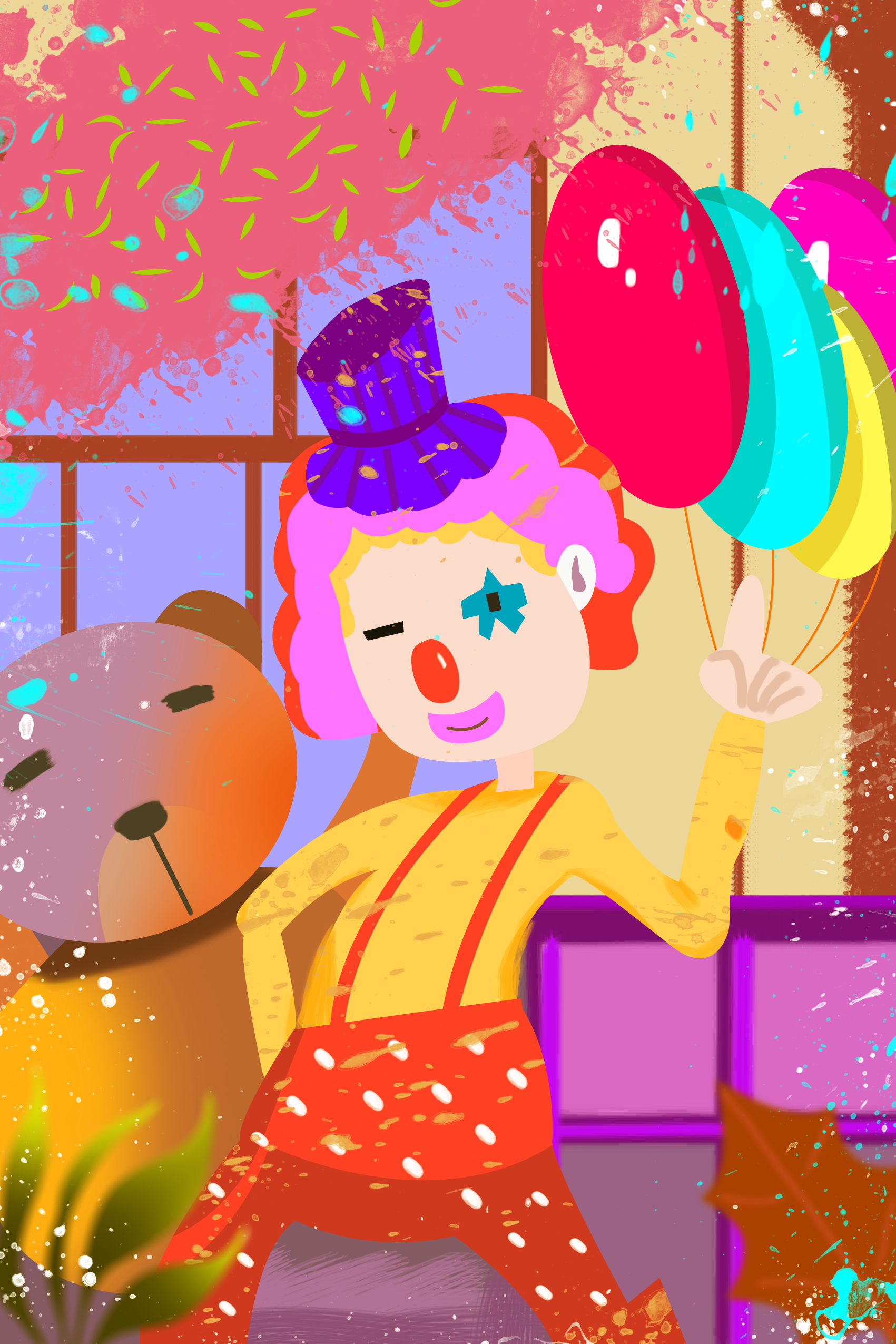 ps-鼠绘插画-happy愚人节