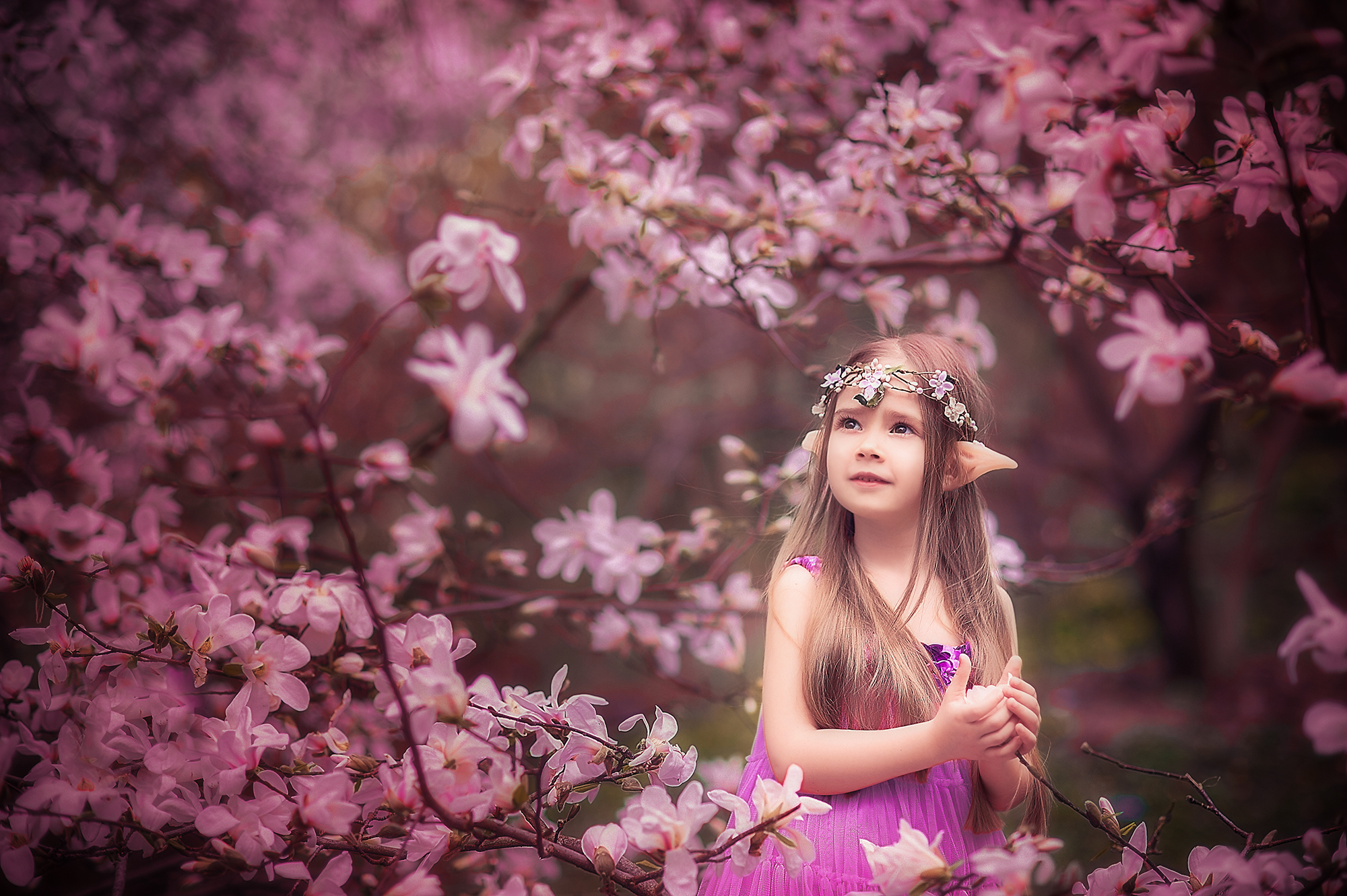 ps-室外精灵女孩人像后期调色