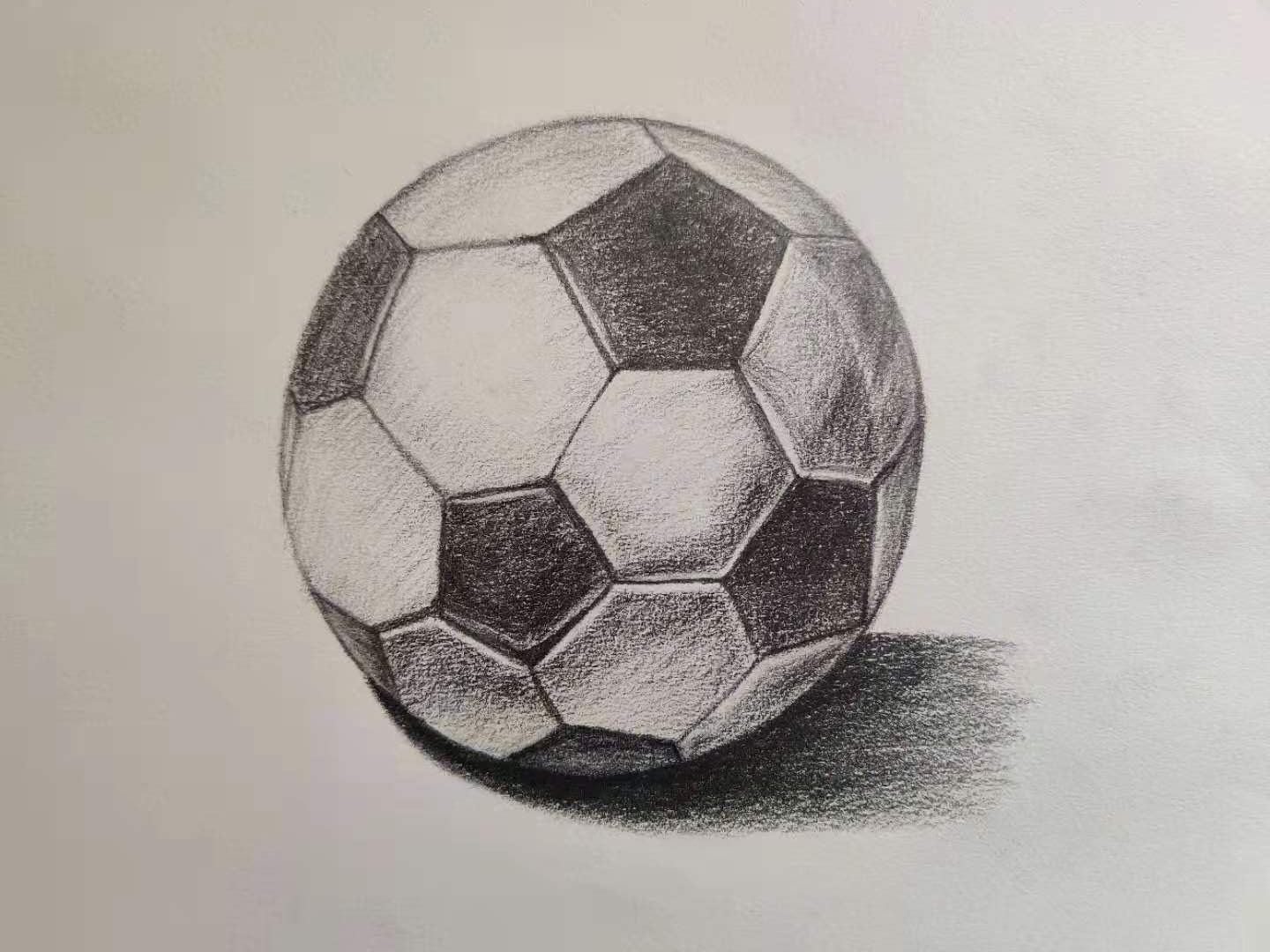 足球立体画素描图片