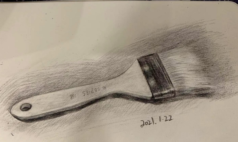 刷子结构素描图片