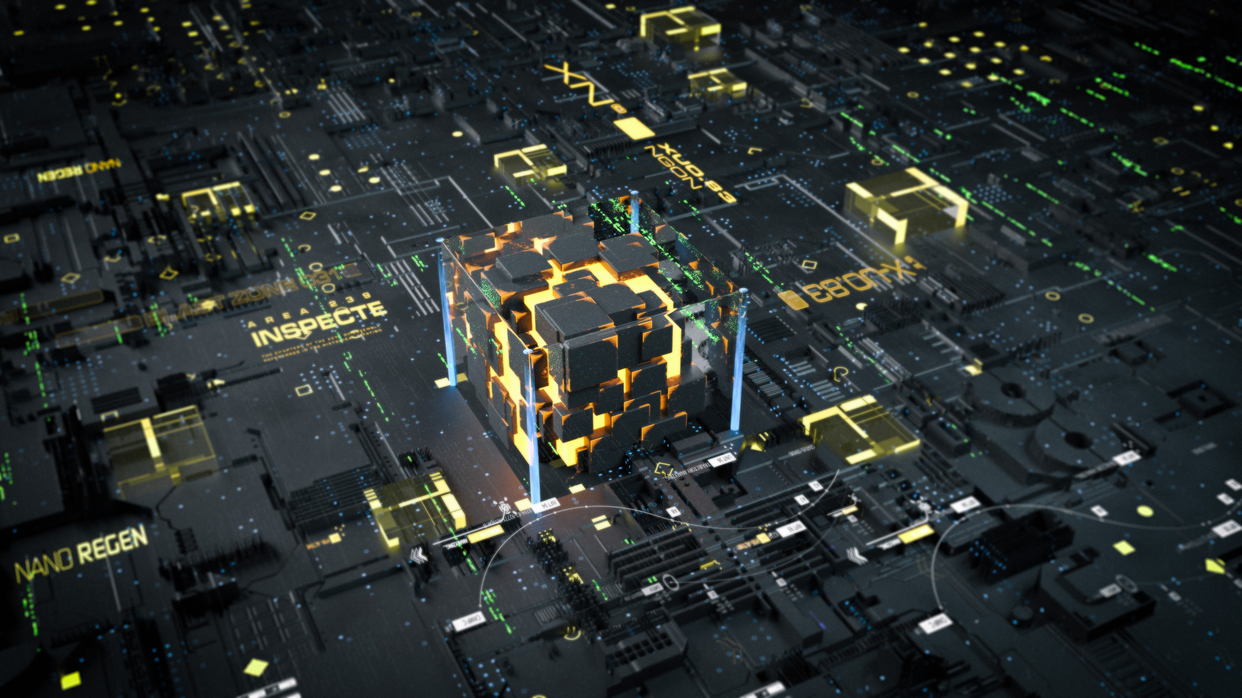 c4d oc ps-数码科技芯片建模渲染来源于此课程讲师:小悦2021-06-27 13