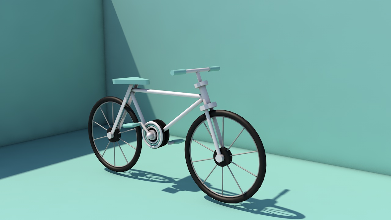 c4d-简单自行车模型制作