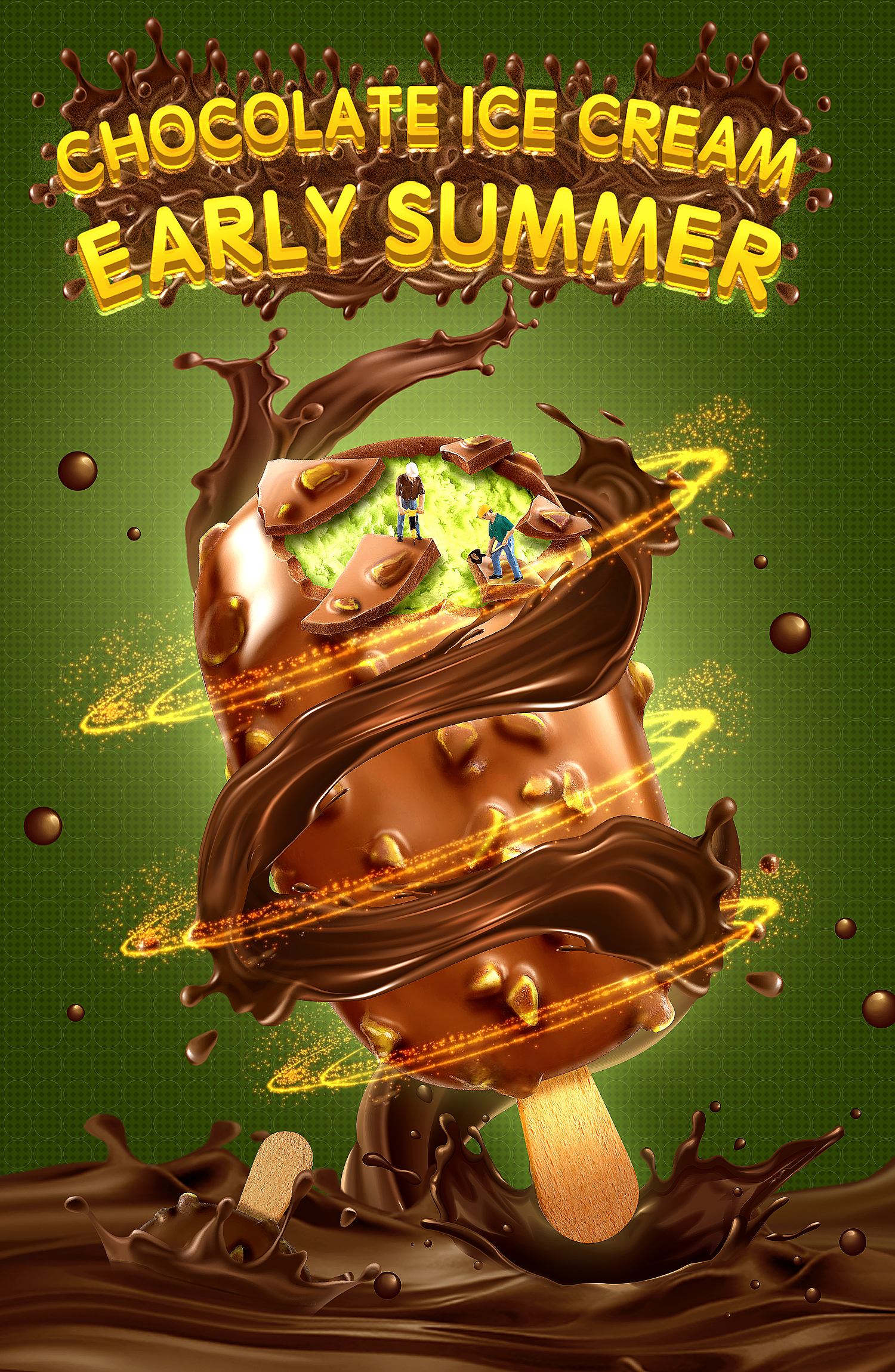 ps-【夏季最爱巧克力雪糕】创意海报设计来源于此课程讲师:星山2021