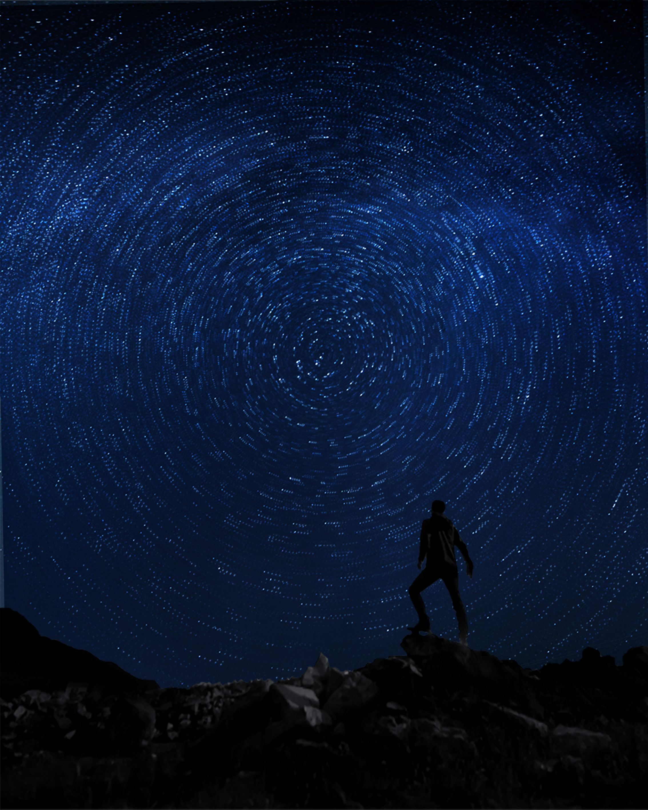 ps-夜空星轨效果