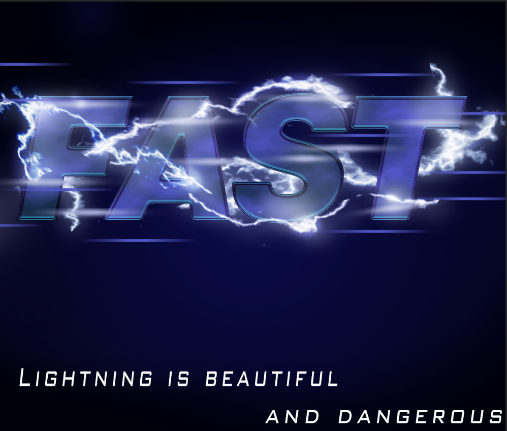 ps-闪电字体效果