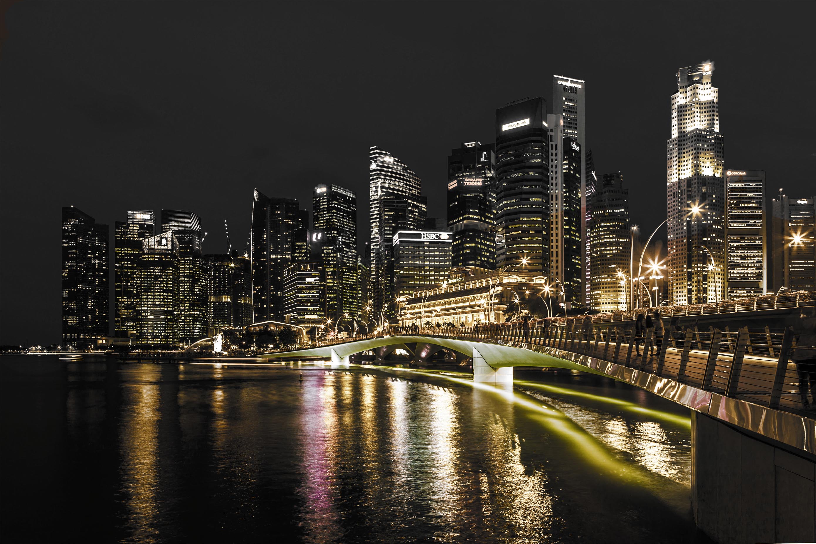 黑夜城市风景图图片