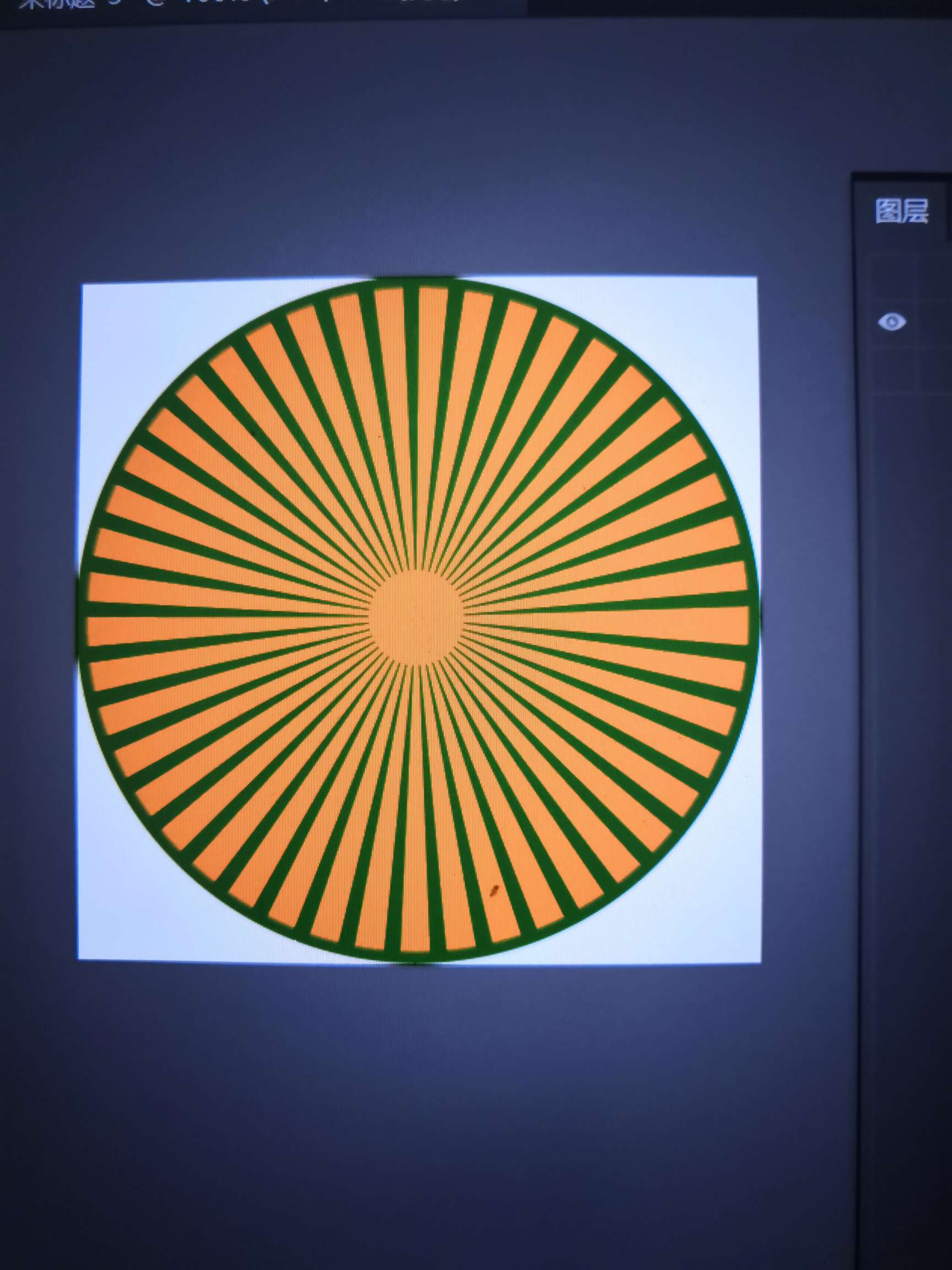 请问下这个圆形通过虚线处理后中间圆心正圆是圆形的,-来自131***808