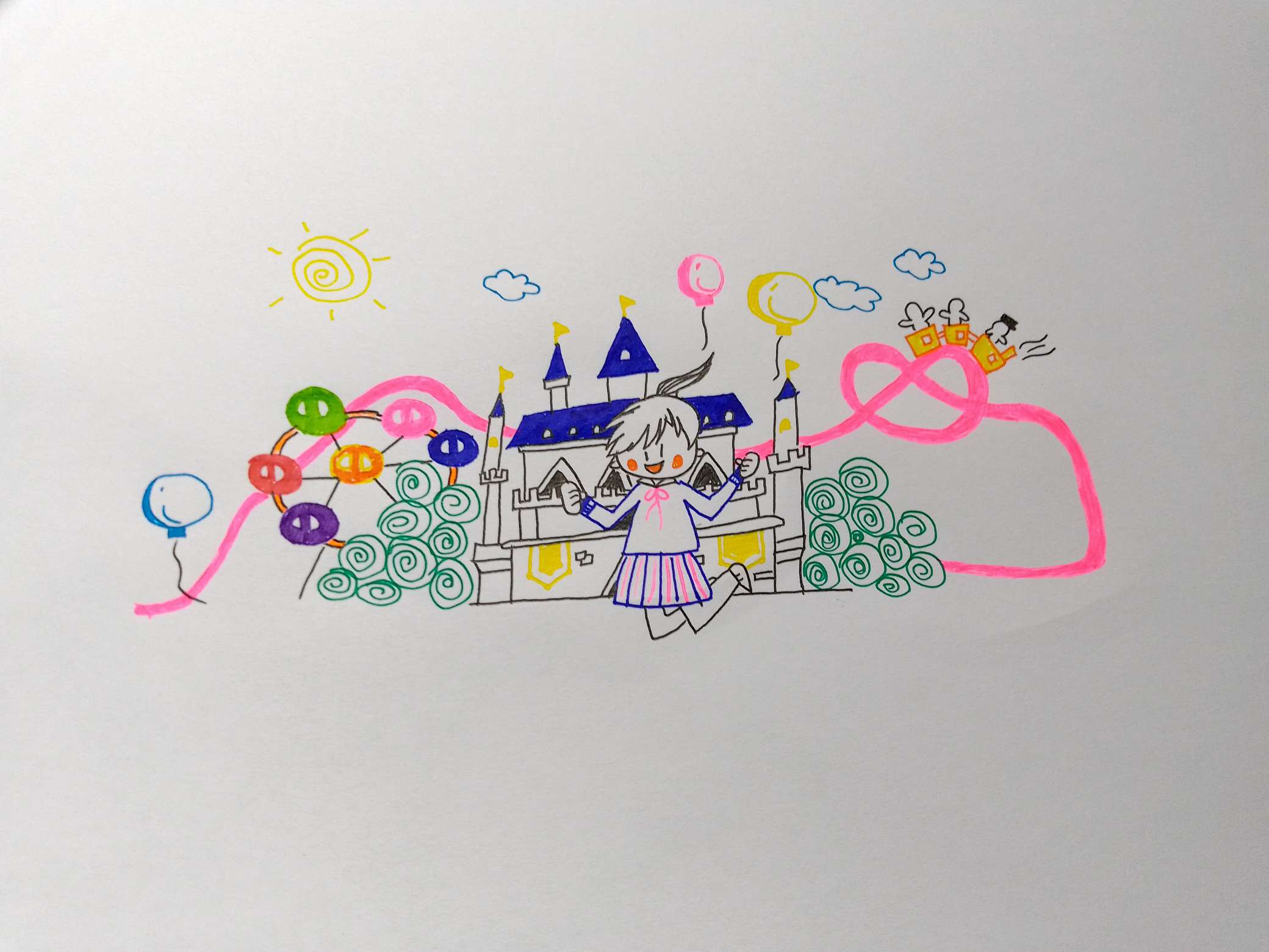 游乐园场景绘制-简笔画基础 来源于此课程讲师:影子-绘画 10天前