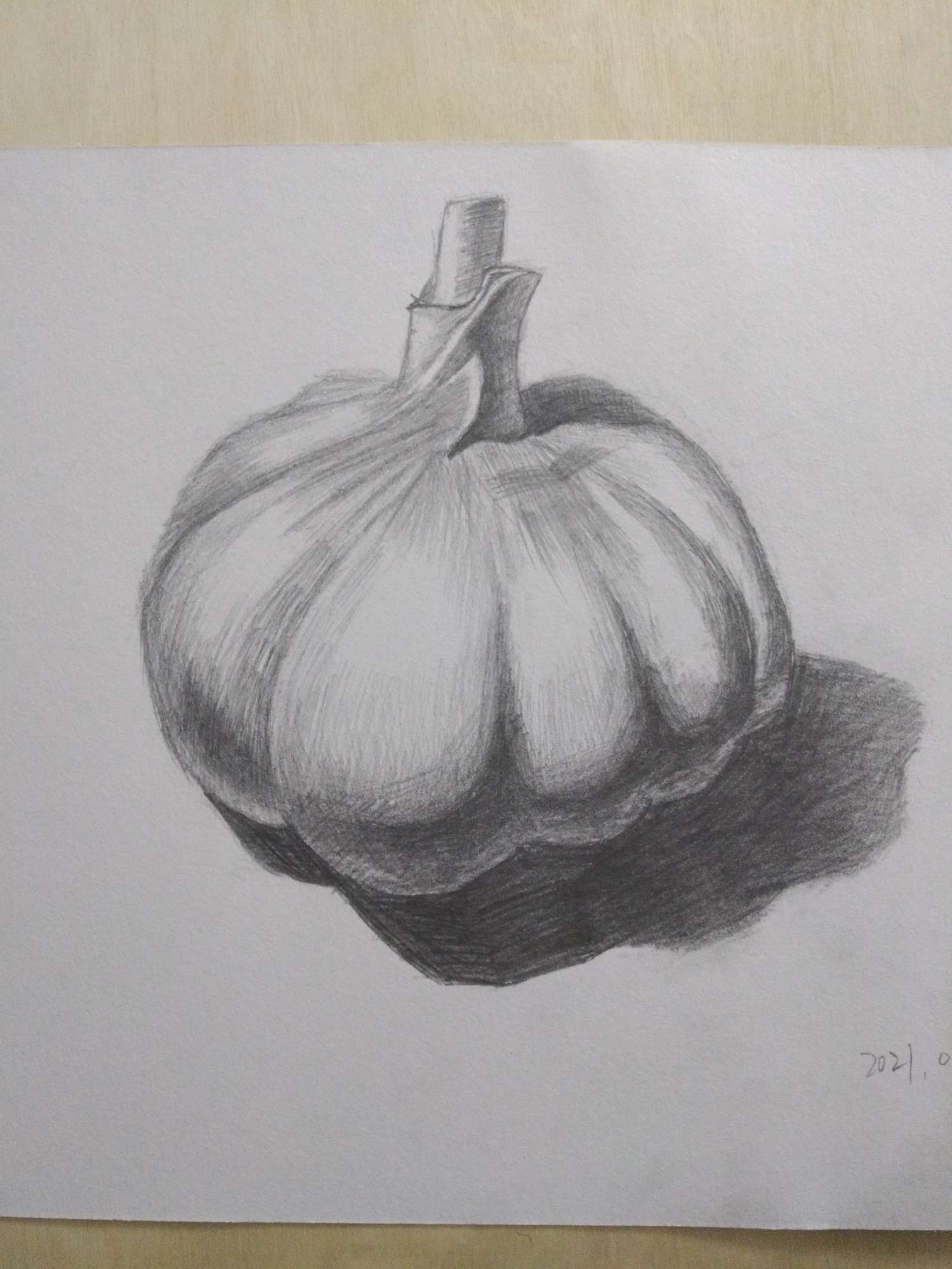 铅笔-素描静物系列课-大蒜的结构与明暗来源于此课程讲师:大军2021-09