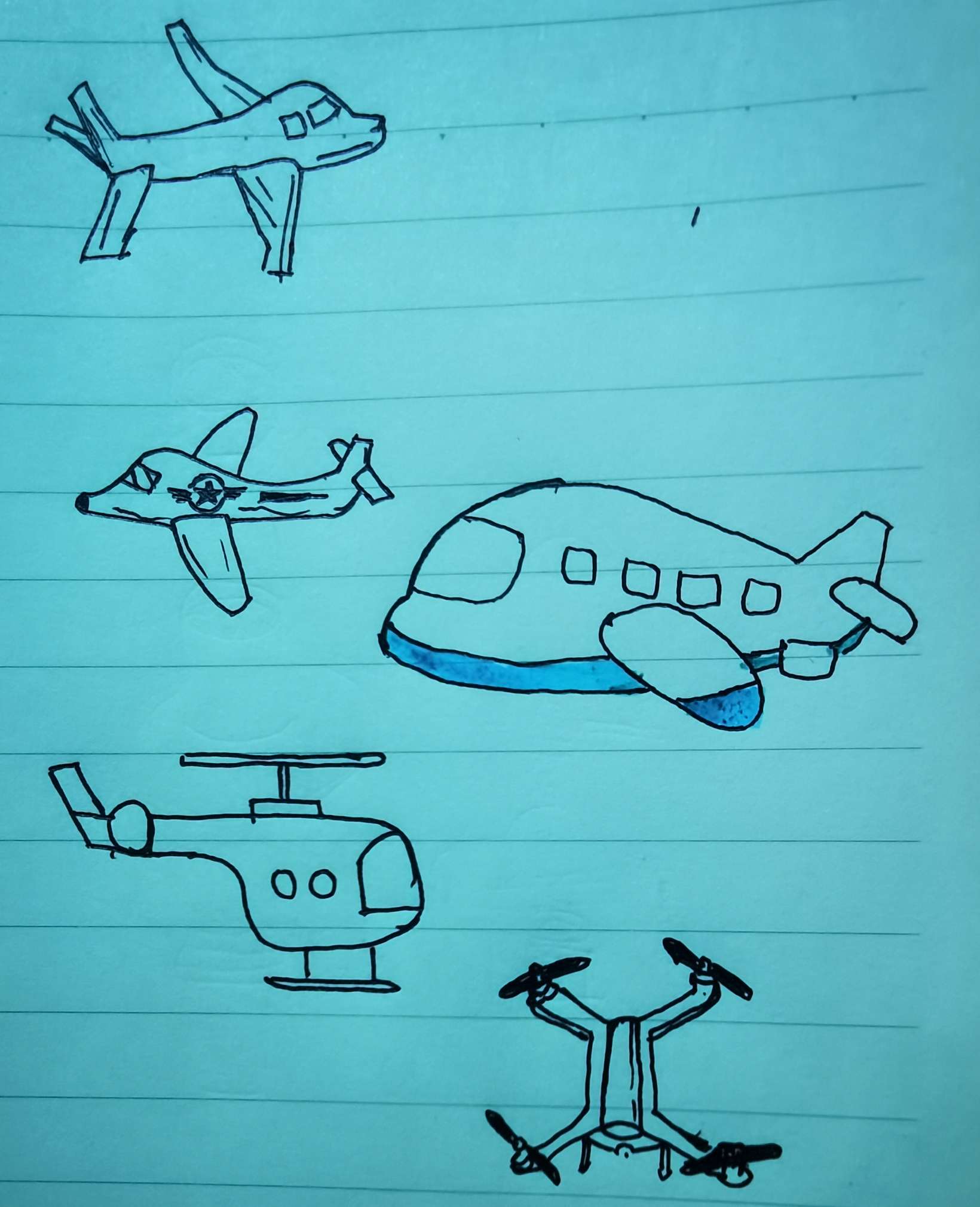 小型无人机怎么画图片