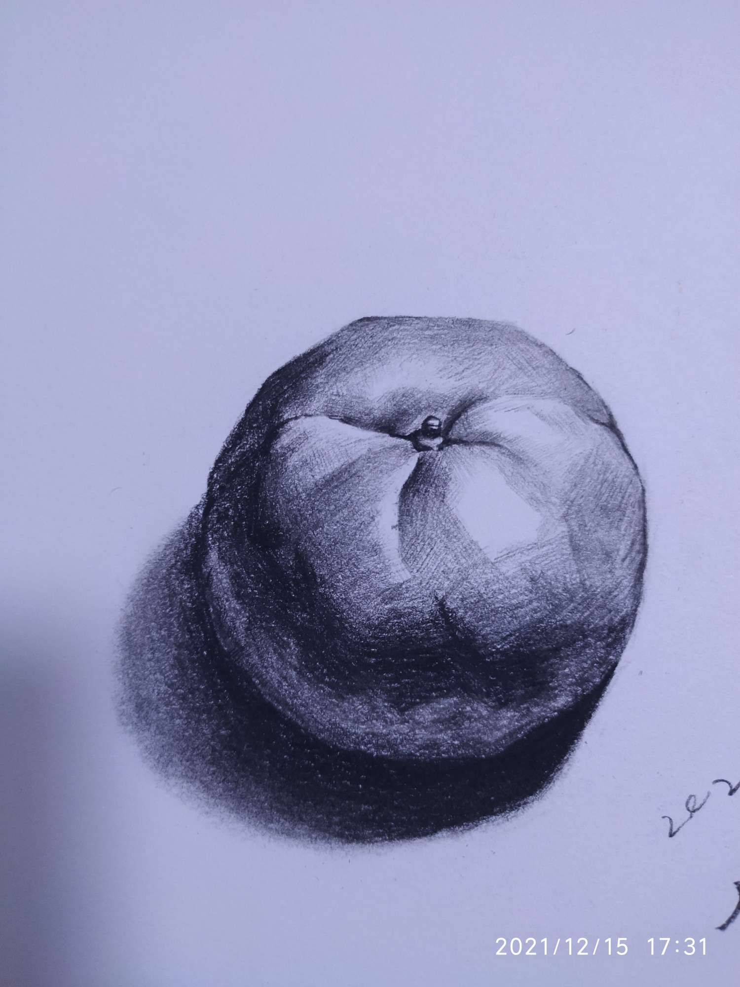 铅笔-素描静物单体系列教程-橘子来源于此课程讲师:大军2021-12-15 17