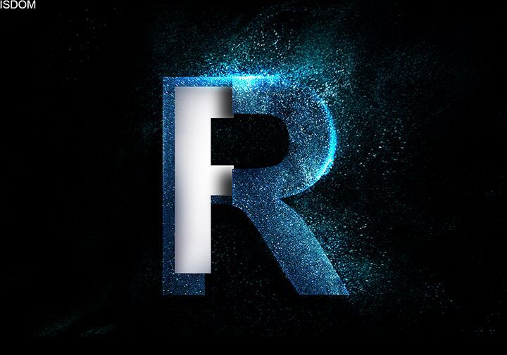 ps怎么做艺术字星辰字r