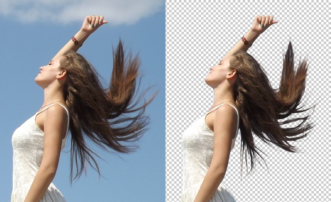 ps-如何抠头发-调整边缘抠出人物头发