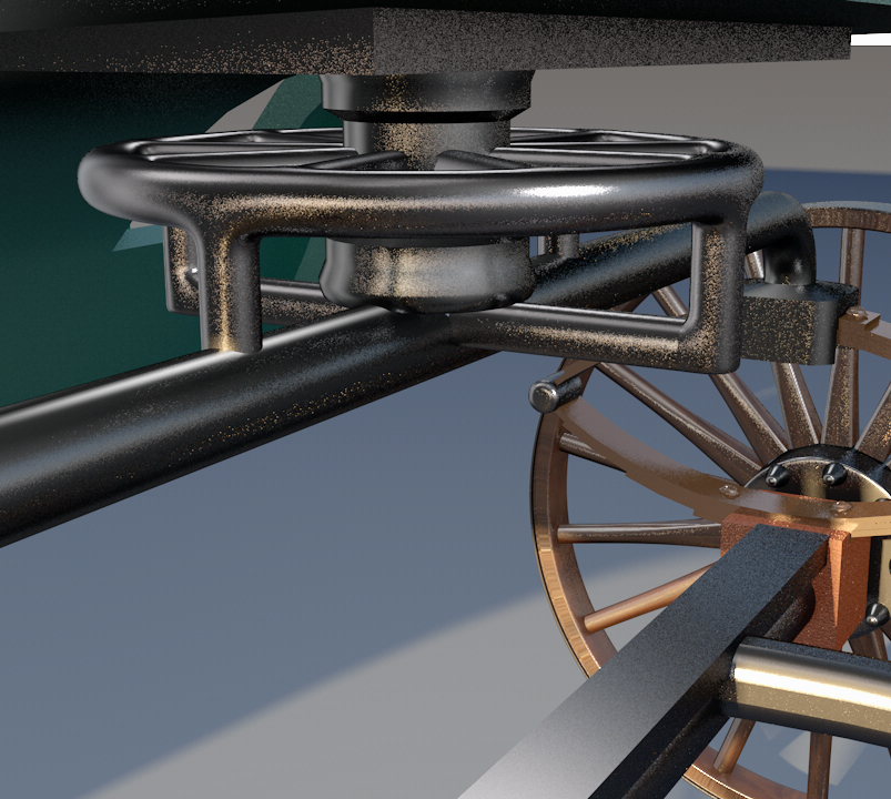 后轮细节后视角前上视角1/6点击可预览所有作品图片带转向的四轮马车