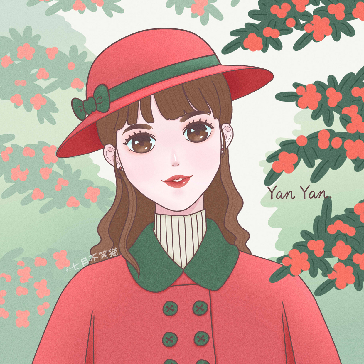 给妈妈画的头像