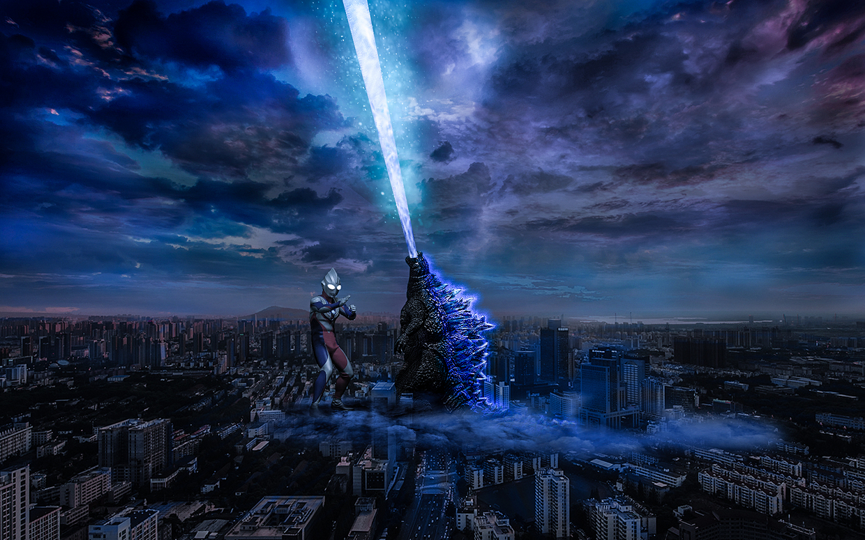 哥斯拉大战迪迦奥特曼