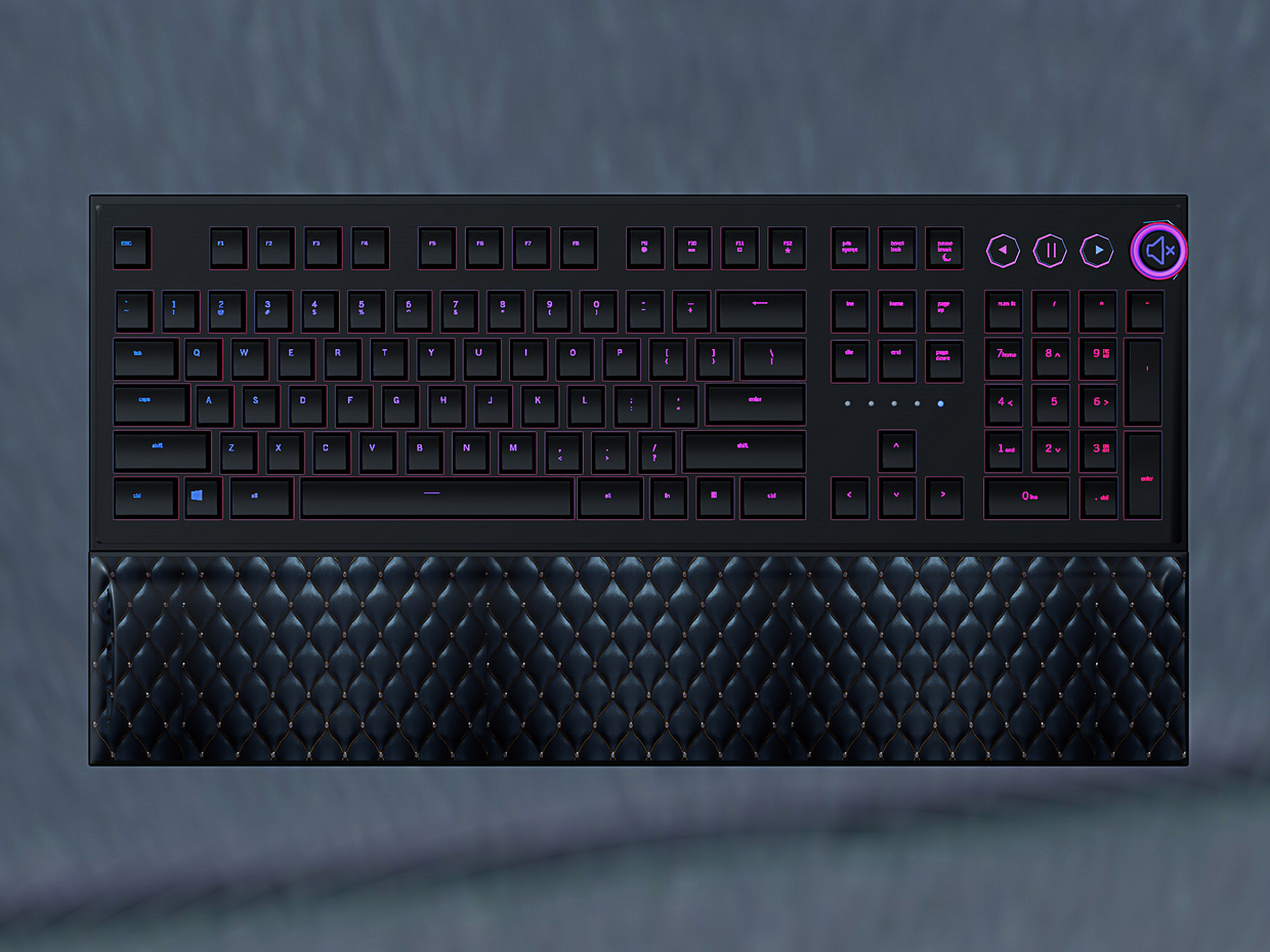 炫酷机械黑色键盘
