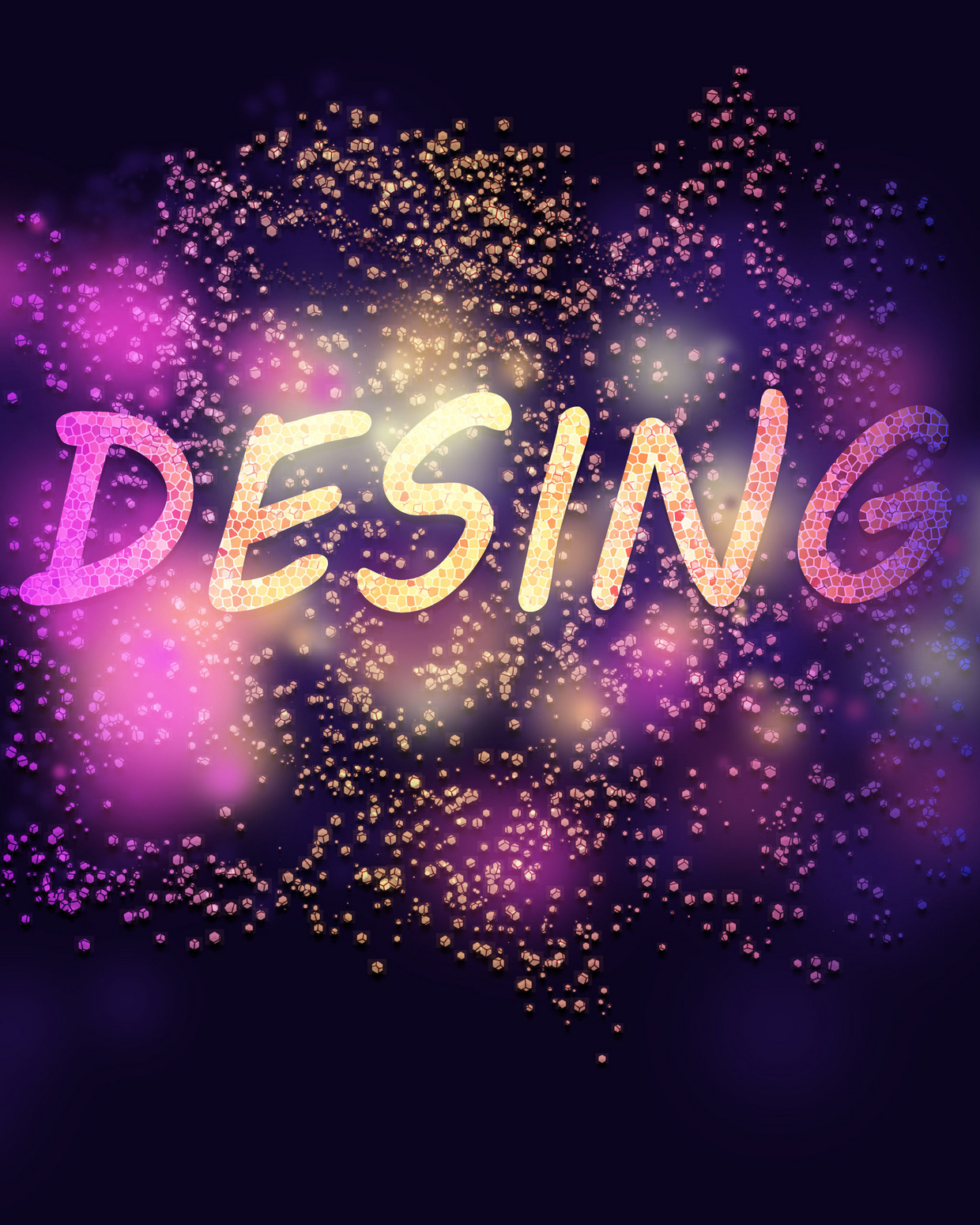 ps蜂巢字体效果