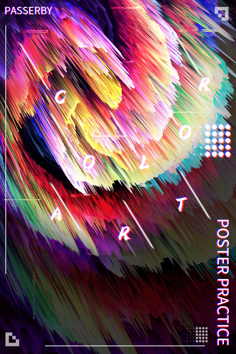 螺旋渐变海报,临摹作品,海报设计,passeby - 虎课网