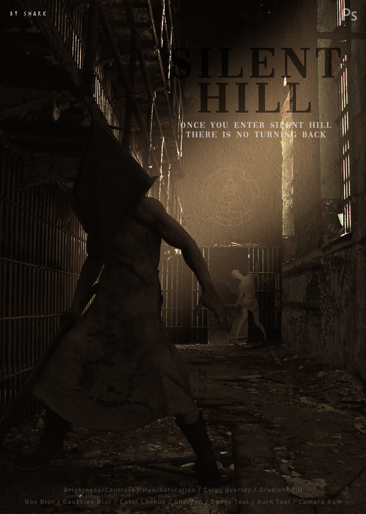 photoshop海报制作寂静岭