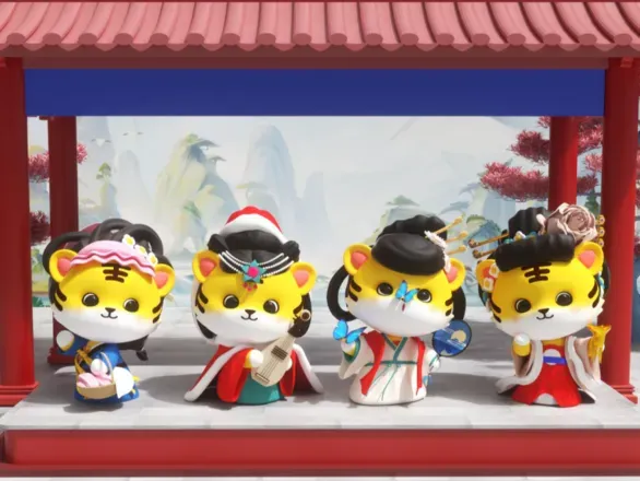 虎年国风IP设计-美人虎