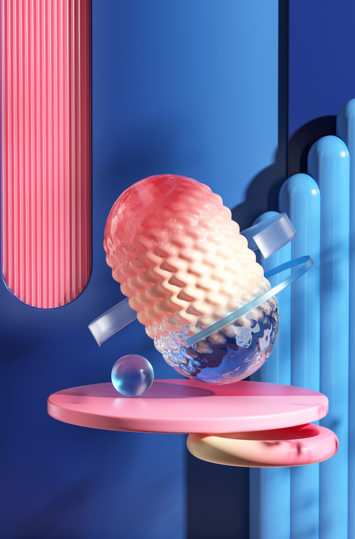 c4d oc 美学渲染,原创作品,c4d教程,每天5分钟 - 虎课网
