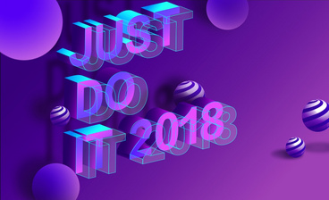 AI-8周年庆典3D立体效果海报